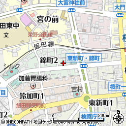長野県飯田市錦町2丁目14周辺の地図