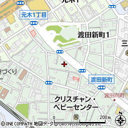 神奈川県川崎市川崎区渡田新町2丁目3周辺の地図