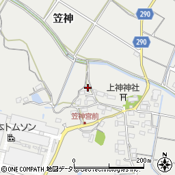 岐阜県美濃市笠神597周辺の地図