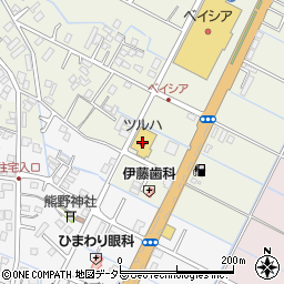 ツルハドラッグ大網白里店周辺の地図