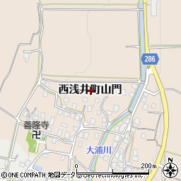 滋賀県長浜市西浅井町山門周辺の地図