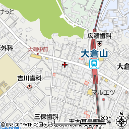 ハックドラッグ大倉山店周辺の地図