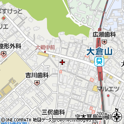カギの２４時間救急車大倉山周辺の地図