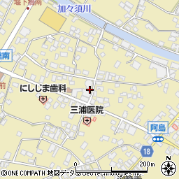 喬木村諸施設阿島傘伝承館周辺の地図