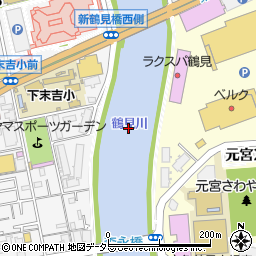 鶴見川周辺の地図