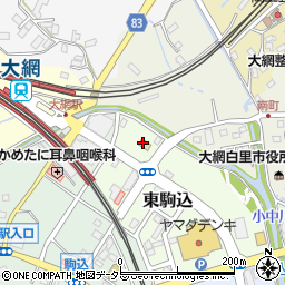 ファミリーマート大網白里駒込店周辺の地図