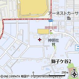 神奈川県横浜市鶴見区獅子ケ谷3丁目2-25周辺の地図