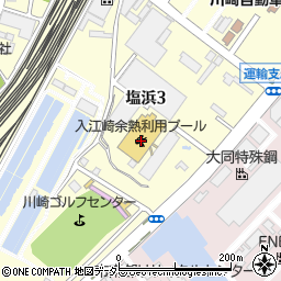 入江崎余熱利用プール周辺の地図