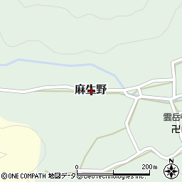 福井県三方上中郡若狭町麻生野周辺の地図