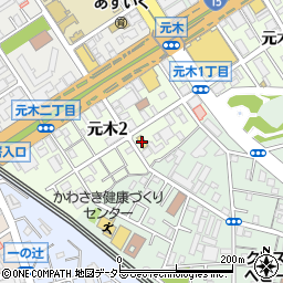 セブンイレブン川崎元木２丁目店周辺の地図