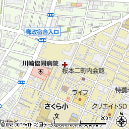 丸全昭和運輸株式会社　桜本宏風寮周辺の地図