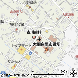 大網白里市中央公民館周辺の地図