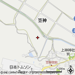 岐阜県美濃市笠神周辺の地図