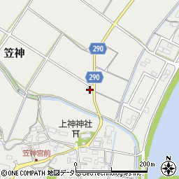 岐阜県美濃市笠神779周辺の地図