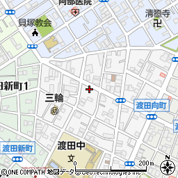 神奈川県川崎市川崎区渡田向町周辺の地図