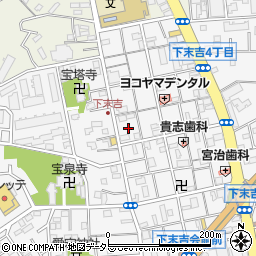 神奈川県横浜市鶴見区下末吉4丁目23周辺の地図