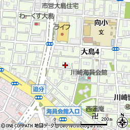 焼き鳥 かわむー 大島店周辺の地図