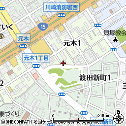 株式会社エーワイ総合研究所　川崎営業所周辺の地図