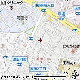 神奈川県川崎市川崎区渡田1丁目2-9周辺の地図