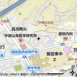 長野県飯田市高羽町6丁目53周辺の地図