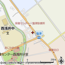 西浅井格技場周辺の地図