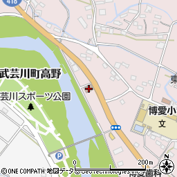 武芸川郵便局周辺の地図