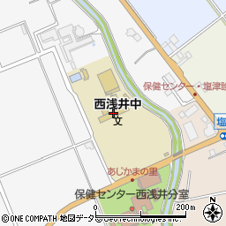長浜市立西浅井中学校周辺の地図