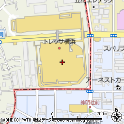 ハニーズトレッサ横浜店周辺の地図