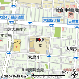 川崎市立向小学校周辺の地図