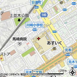 川崎市立川崎小学校周辺の地図