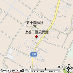 上谷二区公民館周辺の地図