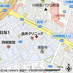 名鉄協商川崎第３貝塚駐車場周辺の地図
