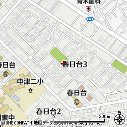 神奈川県愛甲郡愛川町春日台周辺の地図