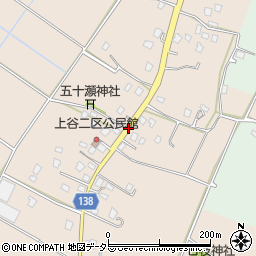 上谷二区公民館前周辺の地図