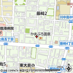 鍵屋カギ丸川崎藤崎店周辺の地図