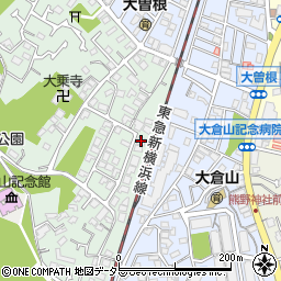 ミール大倉山周辺の地図