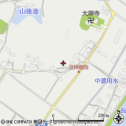岐阜県美濃市笠神129周辺の地図