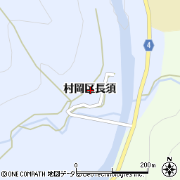 兵庫県美方郡香美町村岡区長須周辺の地図