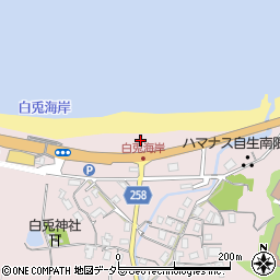 白兎海岸・鳥取砂丘周辺の地図