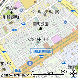 神奈川県川崎市川崎区南町周辺の地図