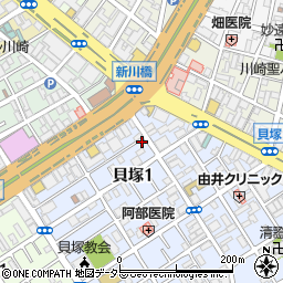 エコロパーク川崎貝塚第１駐車場周辺の地図