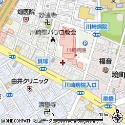 日本調剤川崎中央薬局周辺の地図