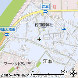 兵庫県豊岡市江本周辺の地図