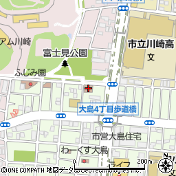 川崎区役所　道路公園センター周辺の地図