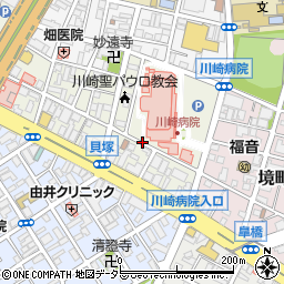 神奈川県川崎市川崎区新川通周辺の地図