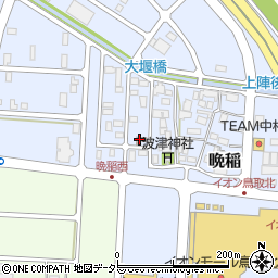 晩稲公民館周辺の地図
