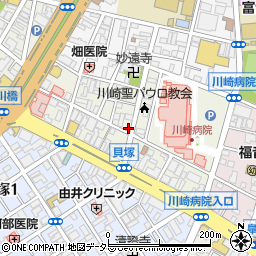 神奈川県川崎市川崎区新川通6-8周辺の地図