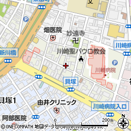 神奈川県川崎市川崎区新川通6-11周辺の地図