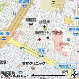 神奈川県川崎市川崎区新川通6-1周辺の地図
