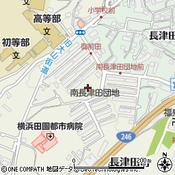 南長津田公園周辺の地図